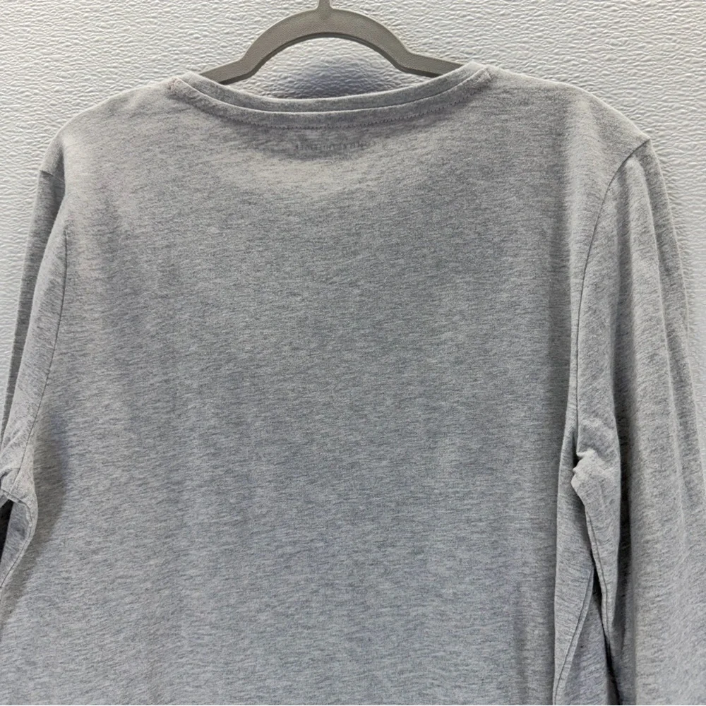 Tommy‎ Hilfiger Girls XL Gray Sequin Heart Long Sleeve Tee Cotton